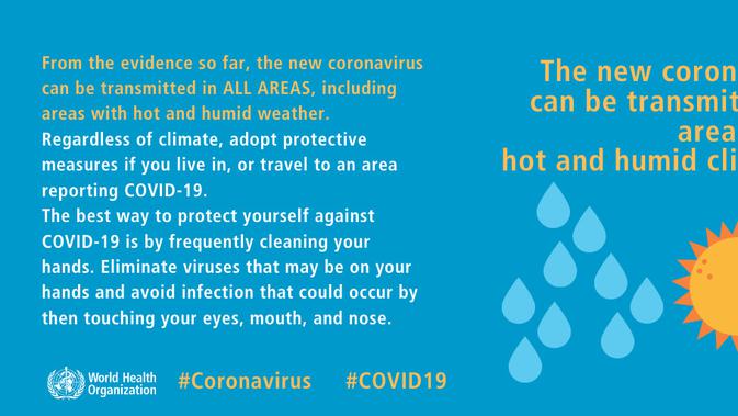 Coronavirus disease (COVID-19) advice for the public: Myth busters.(Foto: WHO)