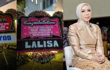 Sebagai anggota DPR, Melly Goeslaw menerima karangan bunga ucapan selamat dari 'Gong Yoo - Shah Rukh Khan'.