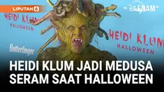 Model dan presenter Heidi Klum tampil mencuri perhatian di pesta Halloween tahunan di New York dengan kostum Medusa. Ia menghabiskan 10 jam untuk riasan dan busana, sementara suaminya, Tom Kaulitz, tampil sebagai manusia batu.