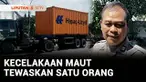 Kecelakaan maut terjadi di Surabaya, Jawa Timur pada Minggu siang. Sepasang suami istri yang berboncengan motor bertabrakan dengan truk trailer pengangku petikemas, sang istri tewas akibat terbentur truk trailer.