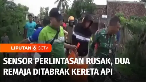 VIDEO: Sensor Perlintasan Rusak, Dua Remaja Berboncengan Motor Ditabrak KA Satu Meninggal