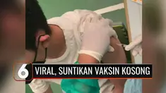 Sebuah video memperlihatkan seorang vaksinator memberikan suntikan kosong pada siswa di sekolah di Penjaringan, Jakarta Utara. Video yang viral di media sosial ini membuat sejumlah orang tua resah.