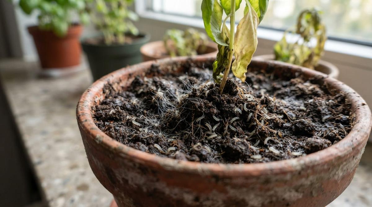 Cacing Kecil Muncul di Pot Tanaman, Perlukah Khawatir?
