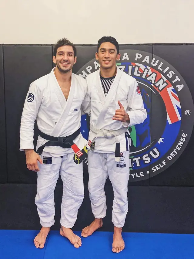 7 Pesona Daffa Wardhana saat Latihan Brazilian Jiu Jitsu Ini Curi Perhatian