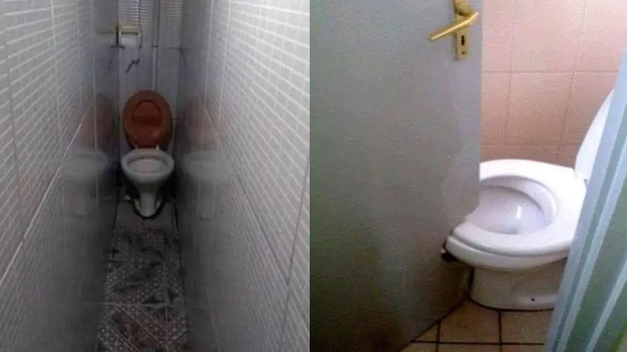 6 Penampakan Toilet Ukuran Sempit Ini Bikin Dada Sesak