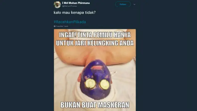 Biasanya, setelah melakukan pencoblosan, banyak masyarakat yang memamerkan potret tinta ungu di kelingkingnya.