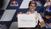 Marc Marquez beraksi kembali di MotoGP Amerika Serikat (AFP)