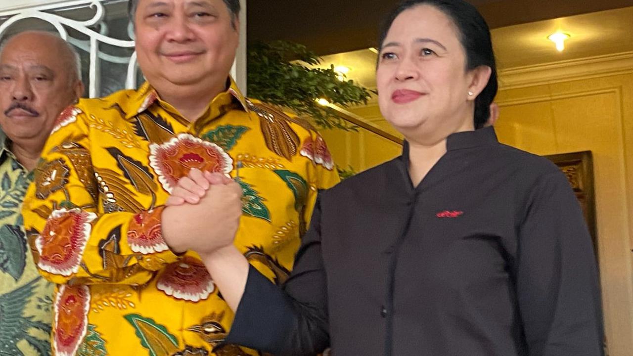 Ucapan Airlangga disambut Puan Maharani. Dia berharap, Partai Golkar dan PDI Perjuangan bisa menjalin koalisi pada Pemilu 2024.