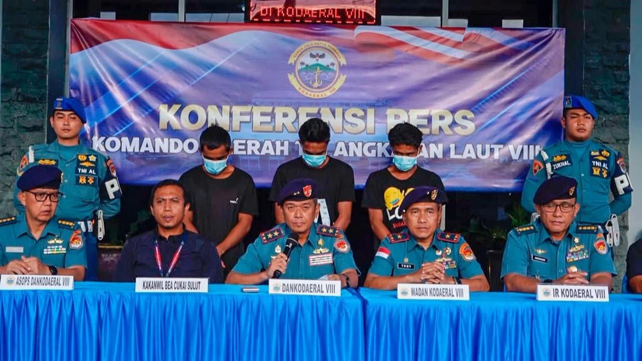 FOTO: TNI AL Gagalkan Penyelundupan Barang Ilegal dari Filipina di Perairan Sulawesi Utara