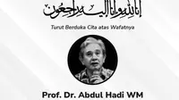 Penyair Abdul Hadi WM meninggal dunia pada Jumat dini hari (19/1/2024) pukul 03.36 WIB. (Liputan6.com/ Dok Ist)