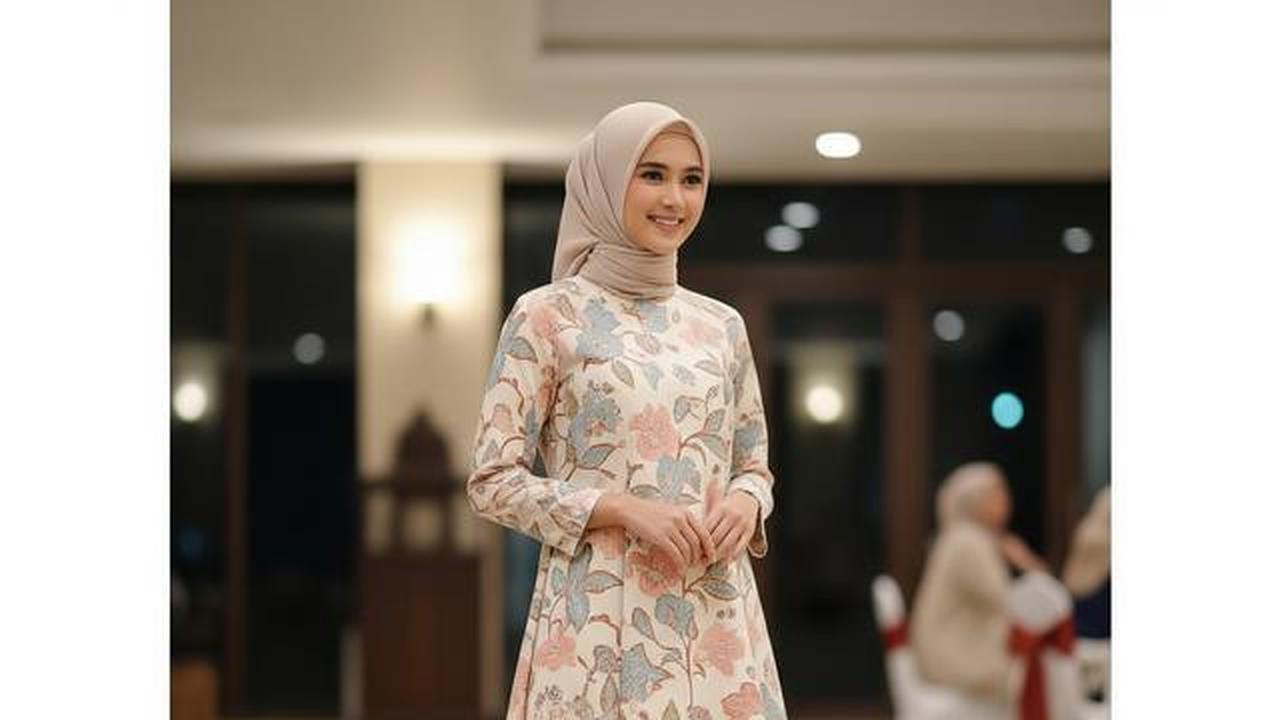 7 Model Gamis Batik untuk Arisan Wanita, Kombinasi Motif dan Warna yang Menawan