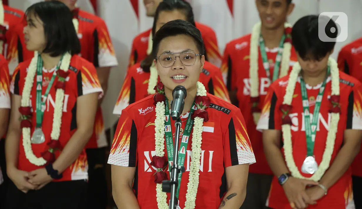 Para atlet bulutangkis dari tim Thomas Cup dan Uber Cup Indonesia telah kembali ke Tanah Air. (Bola.com/M Iqbal Ichsan)