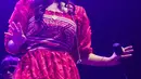 Sepanjang penampilan, Raissa Anggiani tampil enerjik dan penuh totalitas. (Liputan6.com/Herman Zakharia)