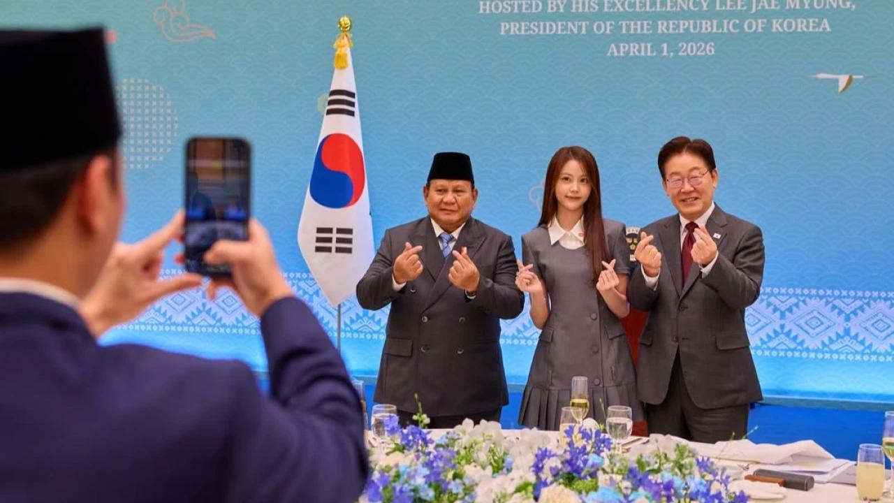 Momen Prabowo Bertemu Carmen Hearts2Hearts di Korea Selatan, Foto Bareng Presiden Lee Jadi Sorotan