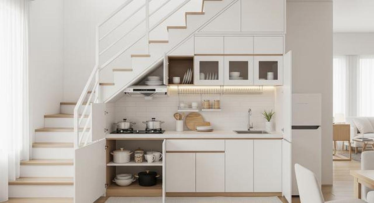 8 Model Dapur Bawah Tangga Rumah Minimalis, Hemat Tempat dan Tetap Estetik