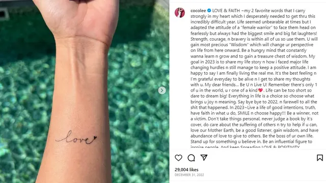 Unggahan Terakhir Coco Lee. (Instagram/ cocolee)