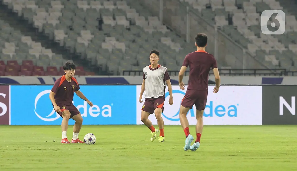 Sebelumnya diketahui, timnas China sudah berada di Indonesia sejak Senin 2 Juni 2025. (Liputan6.com/Angga Yuniar)