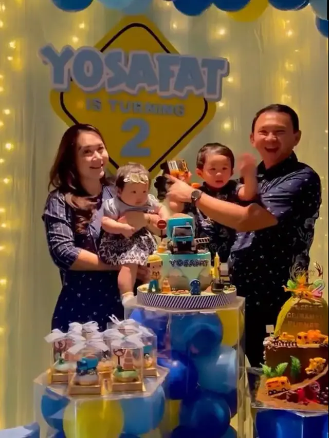 Genap Berusia 2 Tahun, Ini 6 Momen Ultah Yosafat Putra Ahok dengan Tema Proyek
