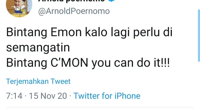 Cuitan chef Arnold. (Foto: Twitter @ArnoldPoernomo)
