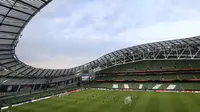 Tim Bayer Leverkusen melakukan latihan jelang final Liga Europa 2023/2024 melawan Atalanta di Dublin Arena, Dublin, Irlandia, Rabu (22/05/2024). (AP Photo/Peter Morrison)