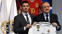 Gelandang Real Madrid asal Spanyol, Brahim Diaz. (AFP/Gabriel Bouys)