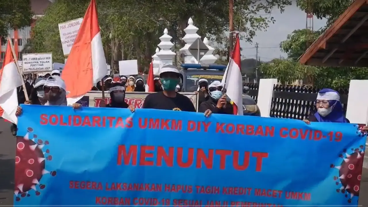 Aksi Puluhan UMKM Gunungkidul Korban Covid-19