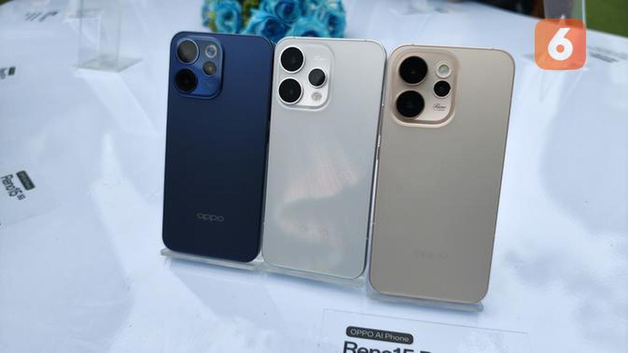 Oppo Reno15 F 5G, Reno15 5G, dan Reno15 Pro Max 5G. (Liputan6.com/ Yuslianson)