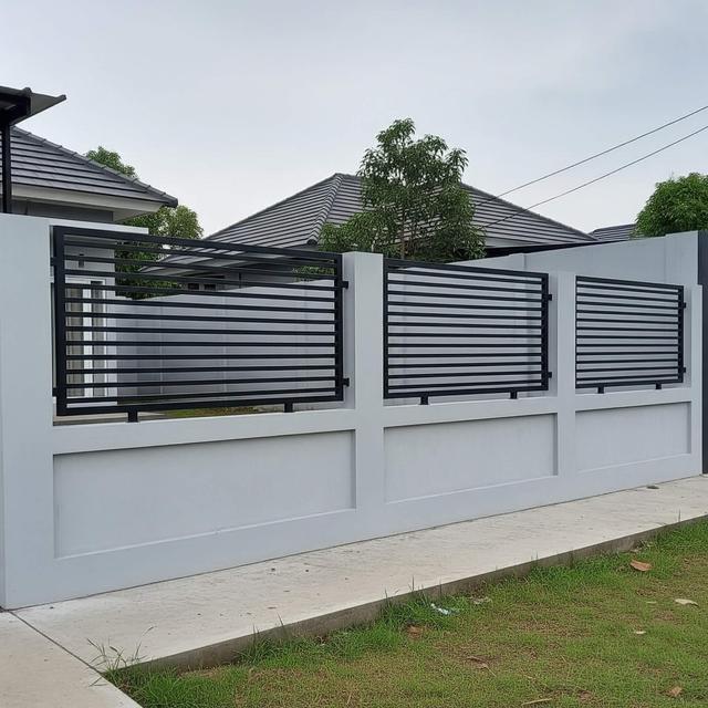 7 Inspirasi Pagar Beton Kombinasi Besi Minimalis dan Estetik untuk ...
