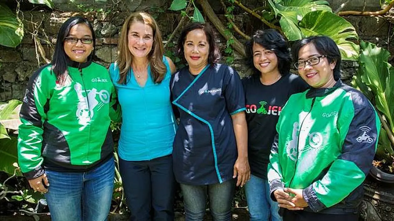 Melinda Gates Kunjungi Kantor Operasional Go-Jek di Bali
