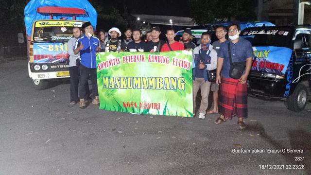 Komunitas Peternak Kambing Etawas "Mas Kumambang" Kota Kediri, Jawa Timur mengirimkan bantuan pakan ternak