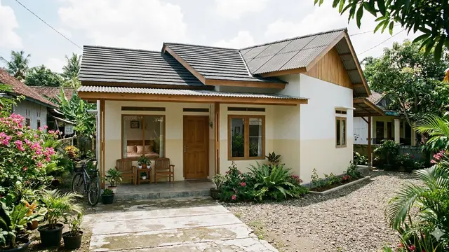 Desain Rumah 5x8 Meter Sederhana di Kampung (Foto: Gemini AI)