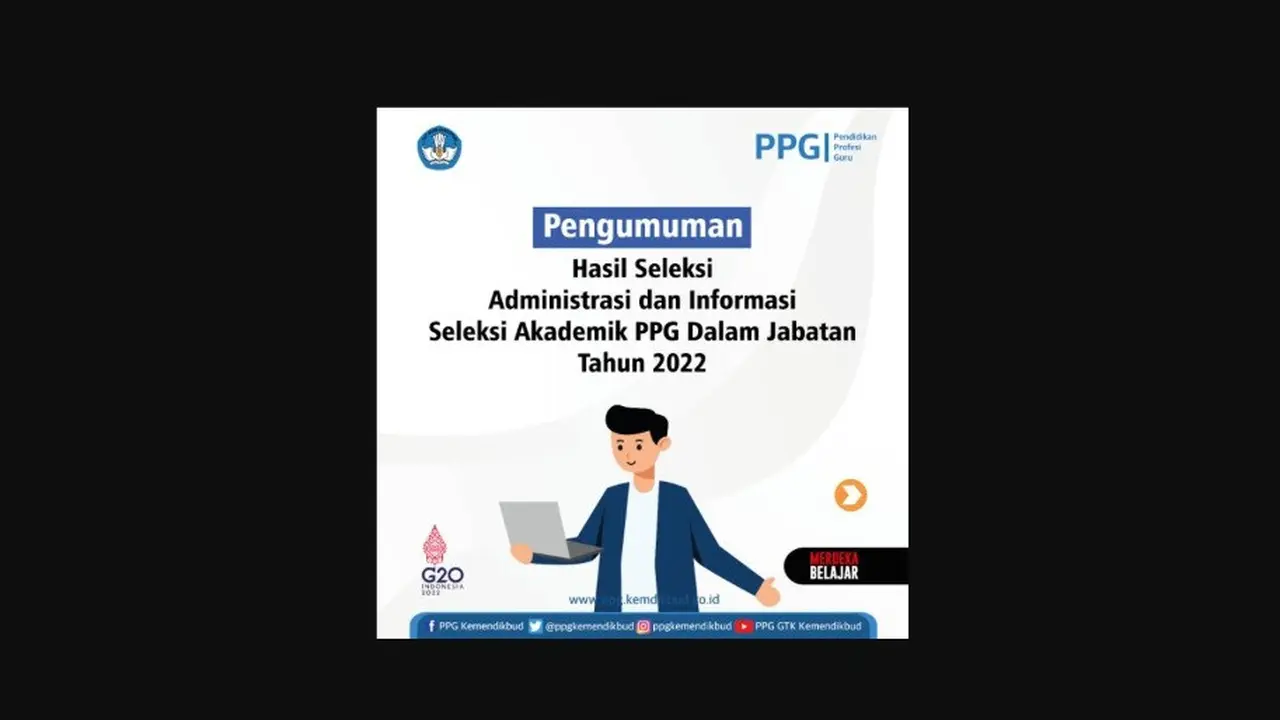Pengumuman Seleksi PPG Dalam Jabatan 2022.