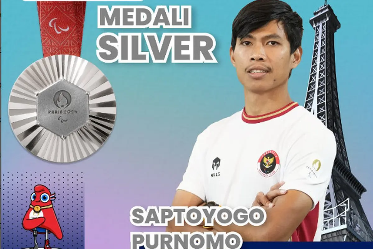Saptoyogo Purnomo Raih Perak, Jadi Medali Pertama Indonesia di Paralimpiade Paris 2024