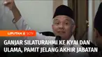 Menjelang akhir masa jabatan sebagai Gubernur Jawa Tengah, Ganjar Pranowo bersilaturahmi bertemu kiai dan ulama di Kabupaten Banyumas, Jawa Tengah, Sabtu siang. Dalam silaturahmi itu, Ganjar memperoleh sejumlah saran untuk dimasukkan ke program kerja...