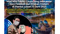 Brosur ajakan menghadiri  Launching Makassar Jazz Festival oleh Menparekraf Sandiaga Uno (Liputan6.com/Istimewa)