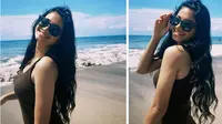Ratu Sofya pelesir ke pantai (Foto: Instagram/@ratusfy_)