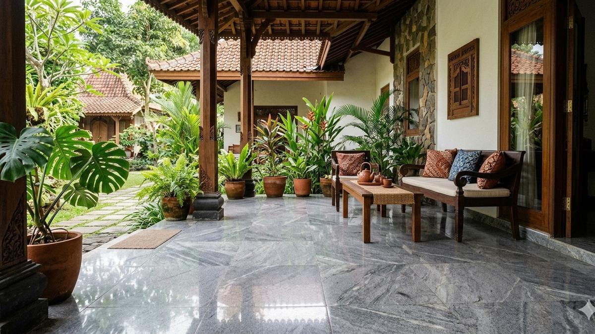 8 Jenis Keramik Teras untuk Rumah Tropis yang Lembap, Anti Licin dan Estetik