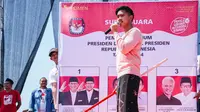 Ketua Umum PSI Kaesang Pangarep berkampanye di Lokajaya Stadium, Tuban, Jawa Timur, Jumat (9/2/2024). (Ist).