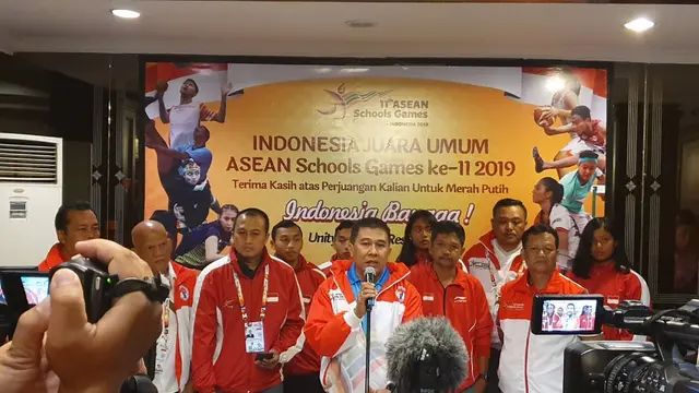 Pengumuman Indonesia menjadi juara umum ASEAN Schoolls Games 2019 di Semarang, Jawa Tengah