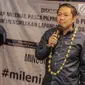 Pendiri Garbi Anis Matta saat berbicara dalam acara diskusi milenial di kawasan Jakarta, Minggu (14/7/2019). Anis mengapresiasi Sandiaga yang bisa move on dan tetap berjuang setelah kalah dalam pemilu. (Liputan6.com/Faizal Fanani)