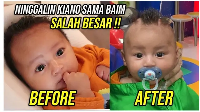 10 Potret Penampilan Baru Kiano Anak Baim Wong, Bikin Paula Syok dan Menangis