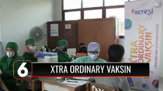 Menyambut ulang tahun SCTV Ke-31, YPP SCTV-Indosiar menggelar kegiatan vaksinasi untuk warga berusia 18 tahun ke atas di Duren Sawit, Jakarta Timur.