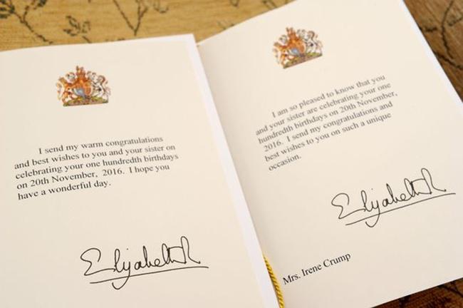 Ucapan selamat ulang tahun dari ratu Elizabeth untuk nenek Irene dan Phyllis | Photo: Copyright mirror.co.uk