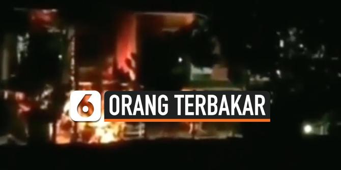 VIDEO: Detik-Detik Orang Terbakar Hidup-Hidup di Tangerang