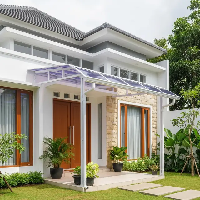 Desain Atap Miring Satu Sisi (Lean-to) (Gemini AI)