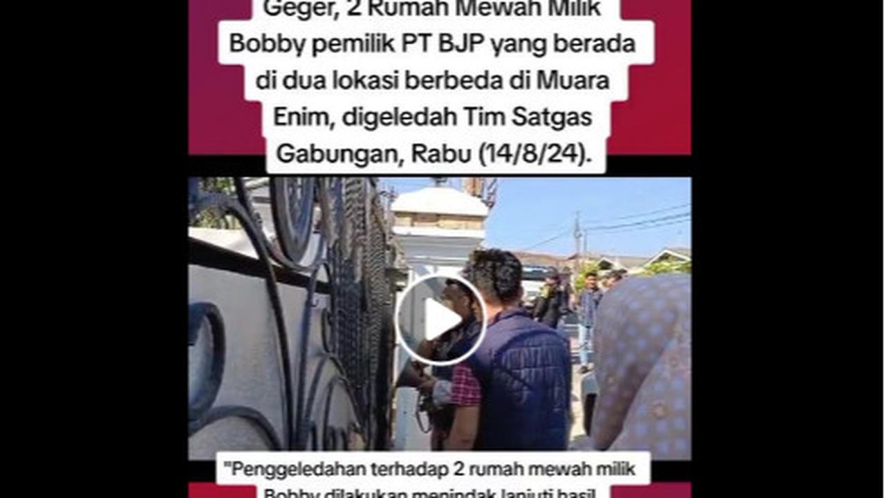 CEK FAKTA: Hoaks Video Polisi Geledah Rumah Bobby Nasution Menantu Jokowi