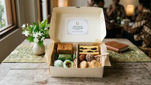 Ide Snack Box untuk Pengajian Maulid Nabi/AI Generated