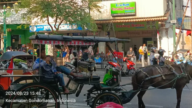 Pemandangan Kusir Andhong Yogyakarta