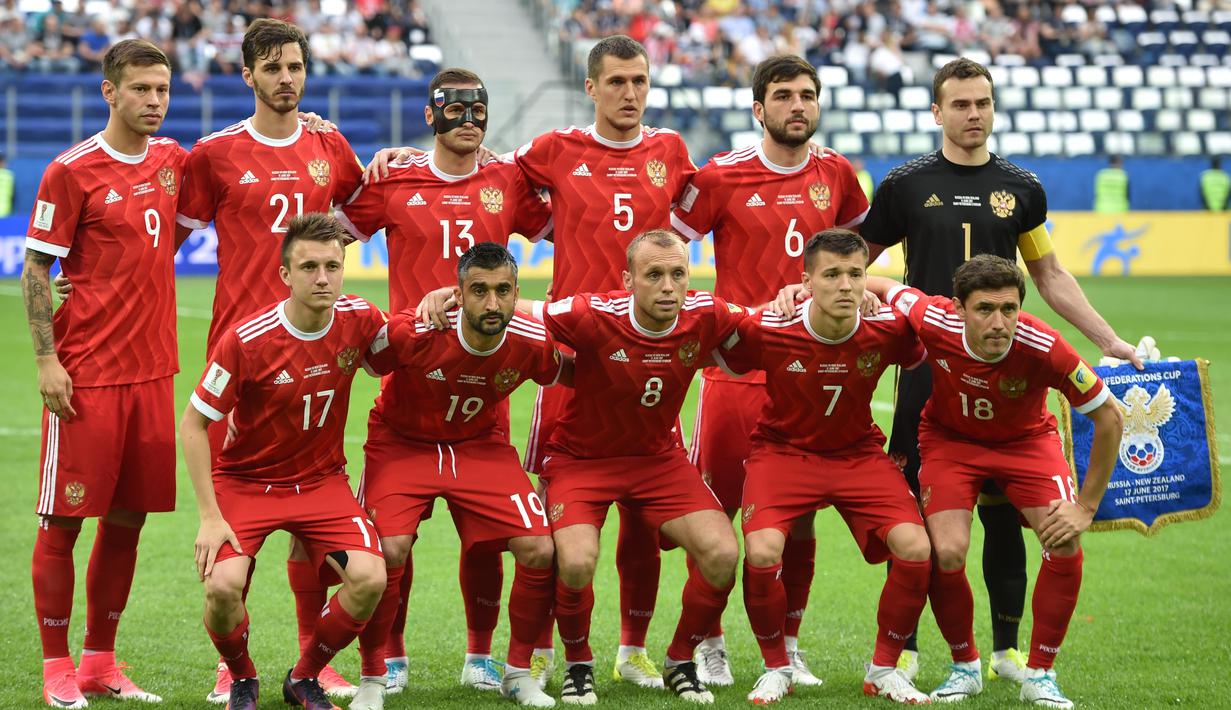 Russia otomatis ikut dalam perhelatan akbar sepak bola dunia sebagai tuan rumah Piala Dunia 2018. (AFP/Mladen Antonov)