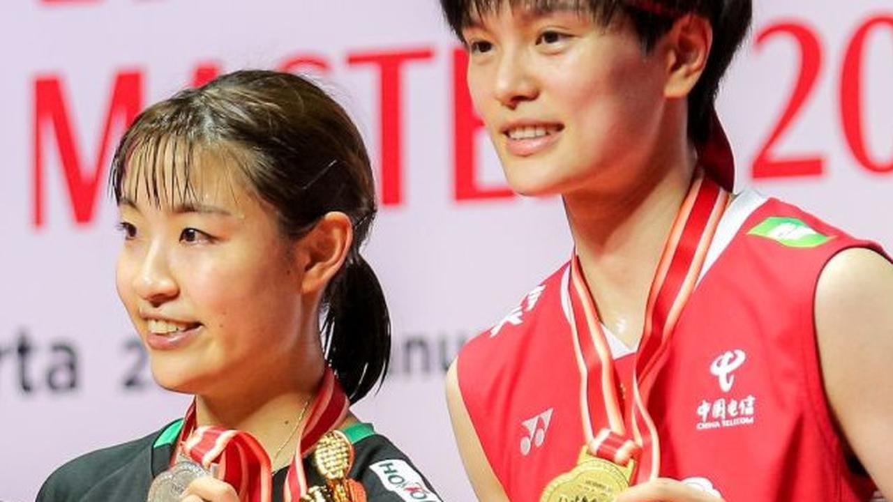 Wang Zhi Yi berhasil meraih gelar juara setelah mengalahkan Nozomi Okuhara dari Jepang dengan skor 21-14, 21-19. <br>(Foto Bola.com / Bagaskara Lazuardi)<br>